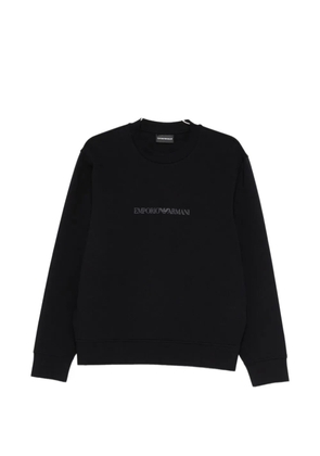 Emporio Armani logo cotton sweatshirt - Black
