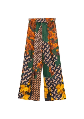 Biyan printed silk trousers - Orange