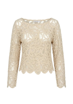 Patrizia Pepe crochet scalloped top - Neutrals