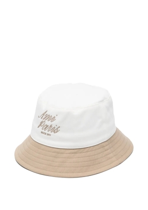 AMI Paris logo-embroidered bucket hat - Neutrals