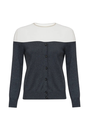 MM6 Maison Margiela sheer knit cardigan - Grey