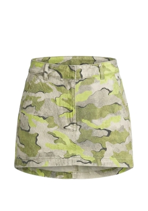 PINKO camouflage-print mini skirt - Neutrals