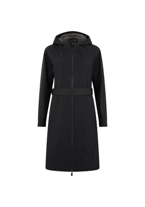 Herno hooded zip-up coat - Black