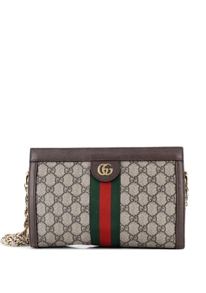 Gucci Pre-Owned Ophidia Chain Shoulder Bag GG Coated Canvas Small crossbody bag - Brown