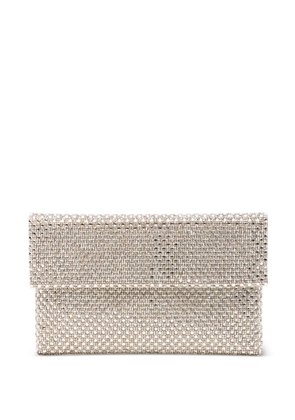 TWENTY FOURHAITCH embellished clutch bag - Silver
