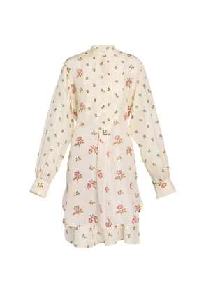 ERDEM floral-print mini dress - Neutrals