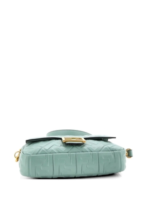 Fendi Pre-Owned Baguette NM Bag Zucca Embossed Leather Medium crossbody bag - Green