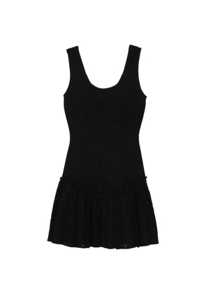 SANDRO ruffled knitted dress - Black