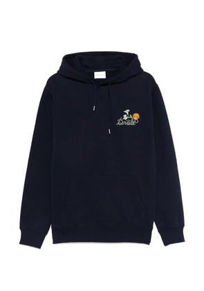 Drôle De Monsieur Shell embroidered hoodie - Blue
