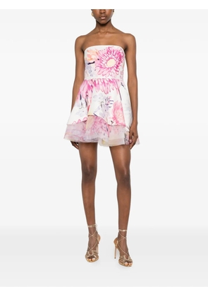 Aje Lydia ruffled floral-print mini dress - Pink