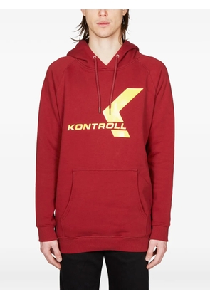 Kappa Kontroll rubberized-logo hoodie - Red