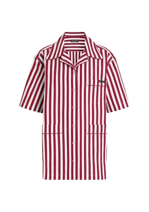 Dolce & Gabbana striped chest-pocket shirt - Red