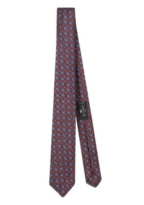 ETRO paisley-jacquard silk tie - Red