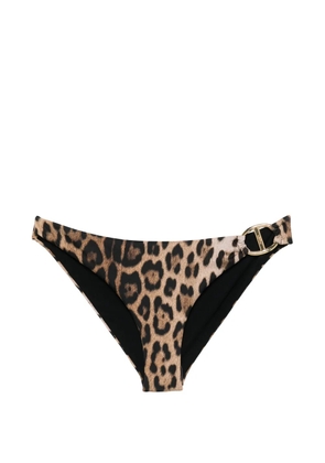 Moschino leopard-print bikini bottoms - Neutrals
