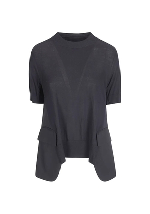 sacai knited pullover - Black