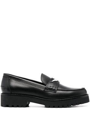 Zadig&Voltaire wings-plaque leather loafers - Black