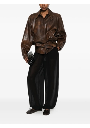 The Frankie Shop Orissa sheer balloon trousers - Black