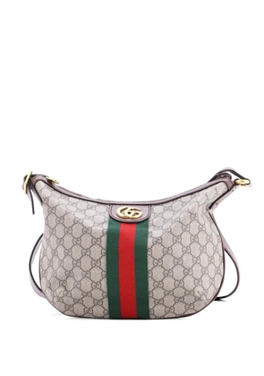 Gucci Pre-Owned Ophidia Half Moon Hobo GG Coated Canvas Small crossbody bag - Brown
