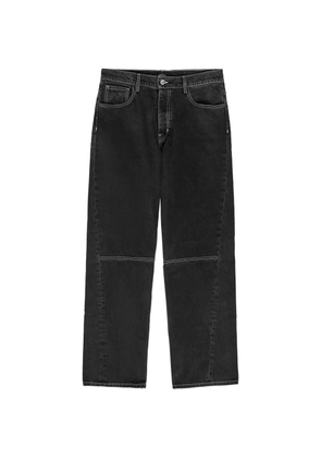 Nahmias stone wash stitching jeans - Black