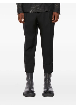 SAPIO cuffed gabardine trousers - Black