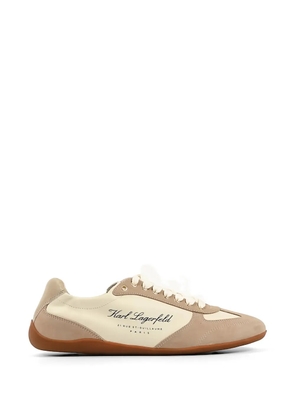 Karl Lagerfeld Altia lace-up leather sneakers - Neutrals