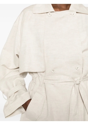 VIKTORIA CHAN double-breasted belted trench coat - Neutrals