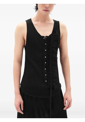 Ann Demeulemeester ruffled tank top - Black