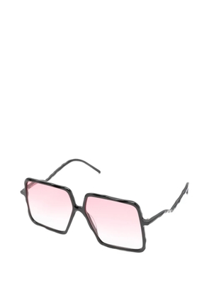 Kuboraum L12 geometric-frame sunglasses - Red