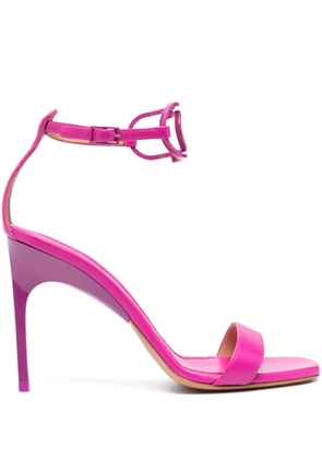 Off-White Pop Paperclip 100mm leather sandals - Pink