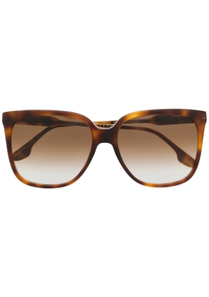 Victoria Beckham Eyewear tortoiseshell oversized square sunglasses - Brown