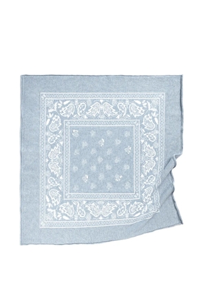 Barrie paisley cashmere bandana - Blue