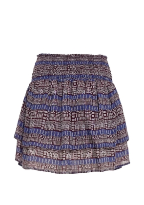 Devotion ruffled patterned skirt - Blue