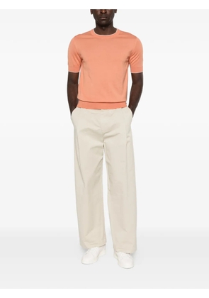 Brunello Cucinelli trimmed short-sleeve T-shirt - Orange