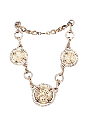 THOT GIOIELLI coin-shape embellished necklace - Gold