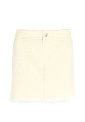 Barrie fringed denim mini skirt - Yellow