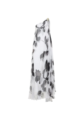 Max Mara one-shoulder pleated maxi dress - White