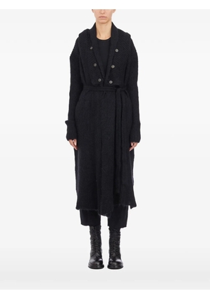 Masnada hooded belted cardi-coat - Black