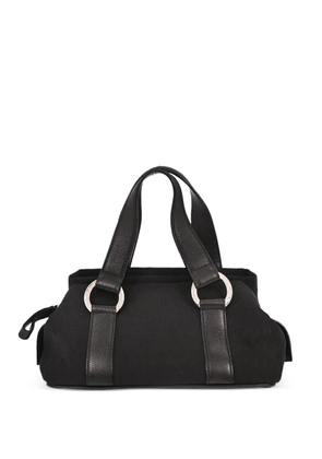 Bvlgari Pre-Owned 1990s logomania canvas handbag - Black