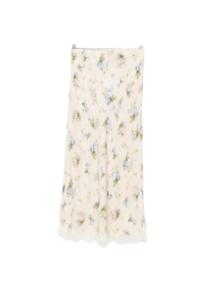 I BLUES floral-pattern midi skirt - Neutrals