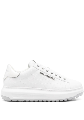 Karl Lagerfeld quilted leather sneakers - White