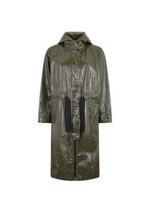 Herno hooded belted coat - Green