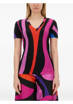 PUCCI printed V-neck T-shirt - Black