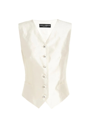 Dolce & Gabbana button vest - White