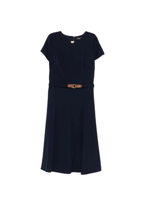 Lauren Ralph Lauren belted A-line midi dress - Blue