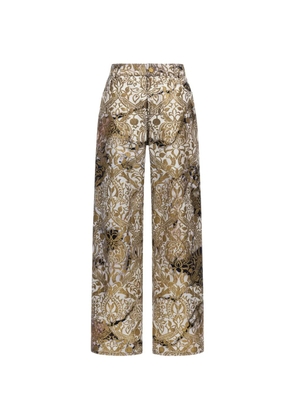 Roberto Cavalli Marble-print trousers - Neutrals