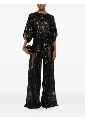 Norma Kamali round-neck jumpsuit - Black