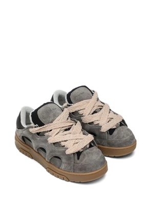 SANTHA cut-out suede sneakers - Grey