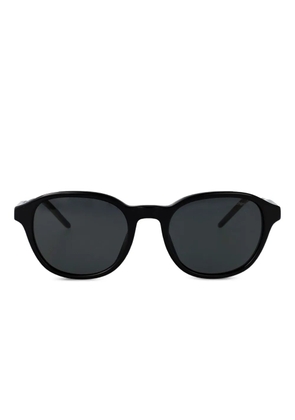 Emporio Armani acetate round sunglasses - Black