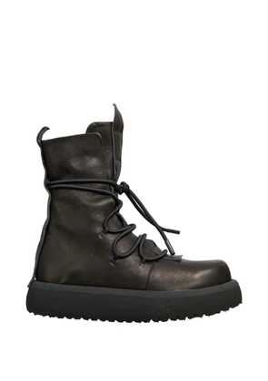 PURO leather lace-up boots - Black