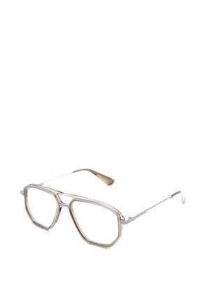 GIGI STUDIOS Leo geometric-frames glasses - Grey